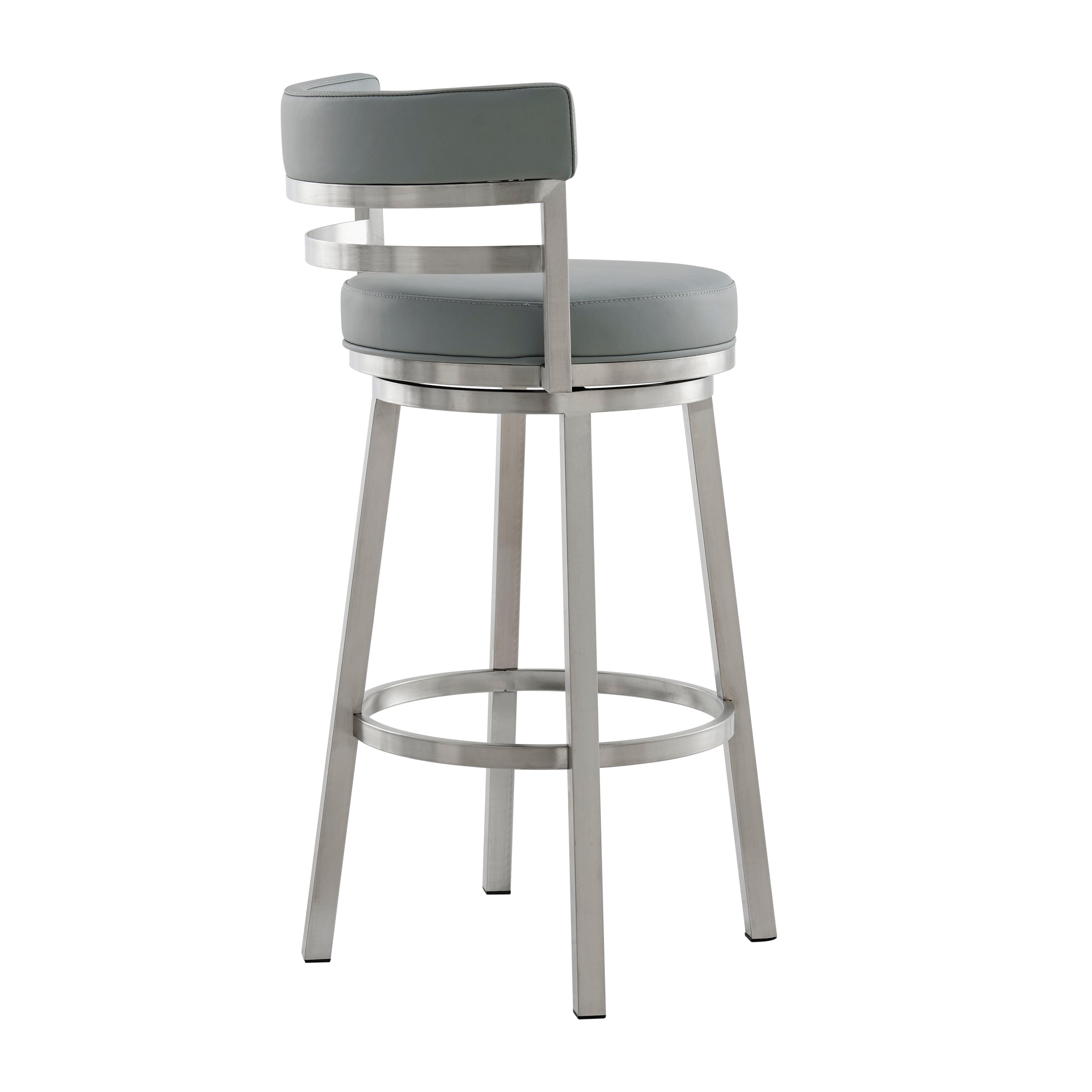 Leather Swivel Counter Stool