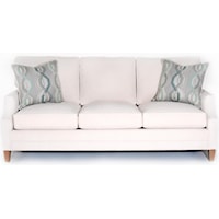 Bristol Customizable Sofa (Scoop Arm, Boxed Edge Back, Tall Tapered Leg)