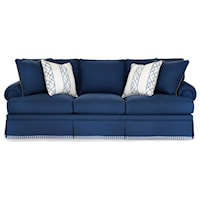 Townsend Customizable Sofa (Rolled Panel Arms, Boxed Edge Back, Kick Pleat Skirt)