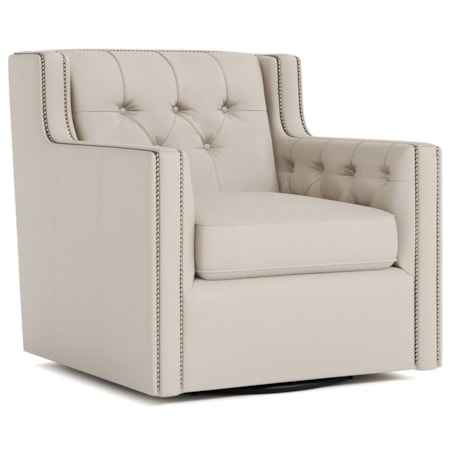 Candace Leather Swivel Chair