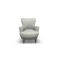 Justine Swivel Chair with Chic, Flared Arms