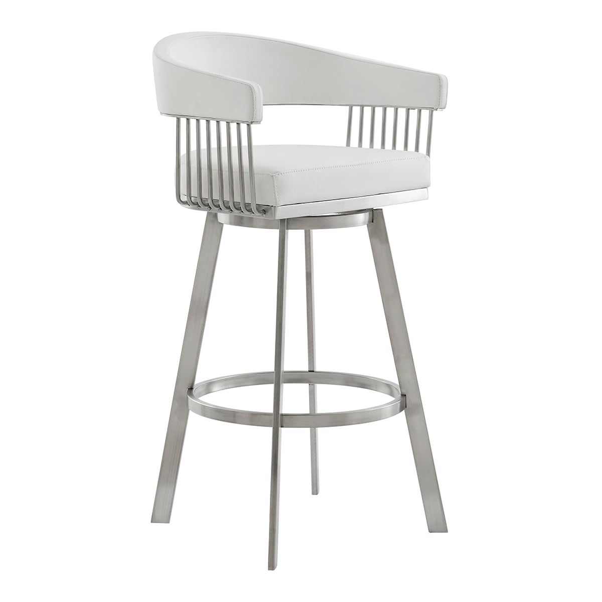 Leather Swivel Counter Stool