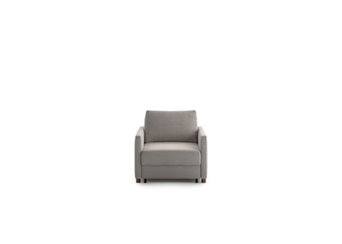 Contemporary Cot Sleeper Chair w/Round Exposed Wood Legs