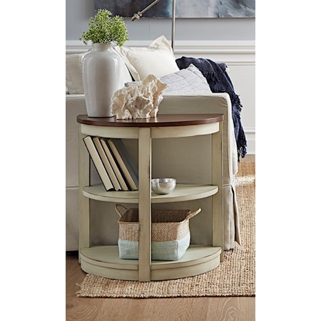 2-Shelf Semi-circle Bookshelf End