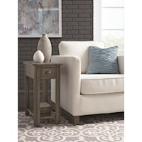 Chairside End Table with Drawer and Shelf