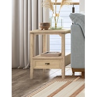 Coastal Chatham Rectangular End Table with Low Shelf
