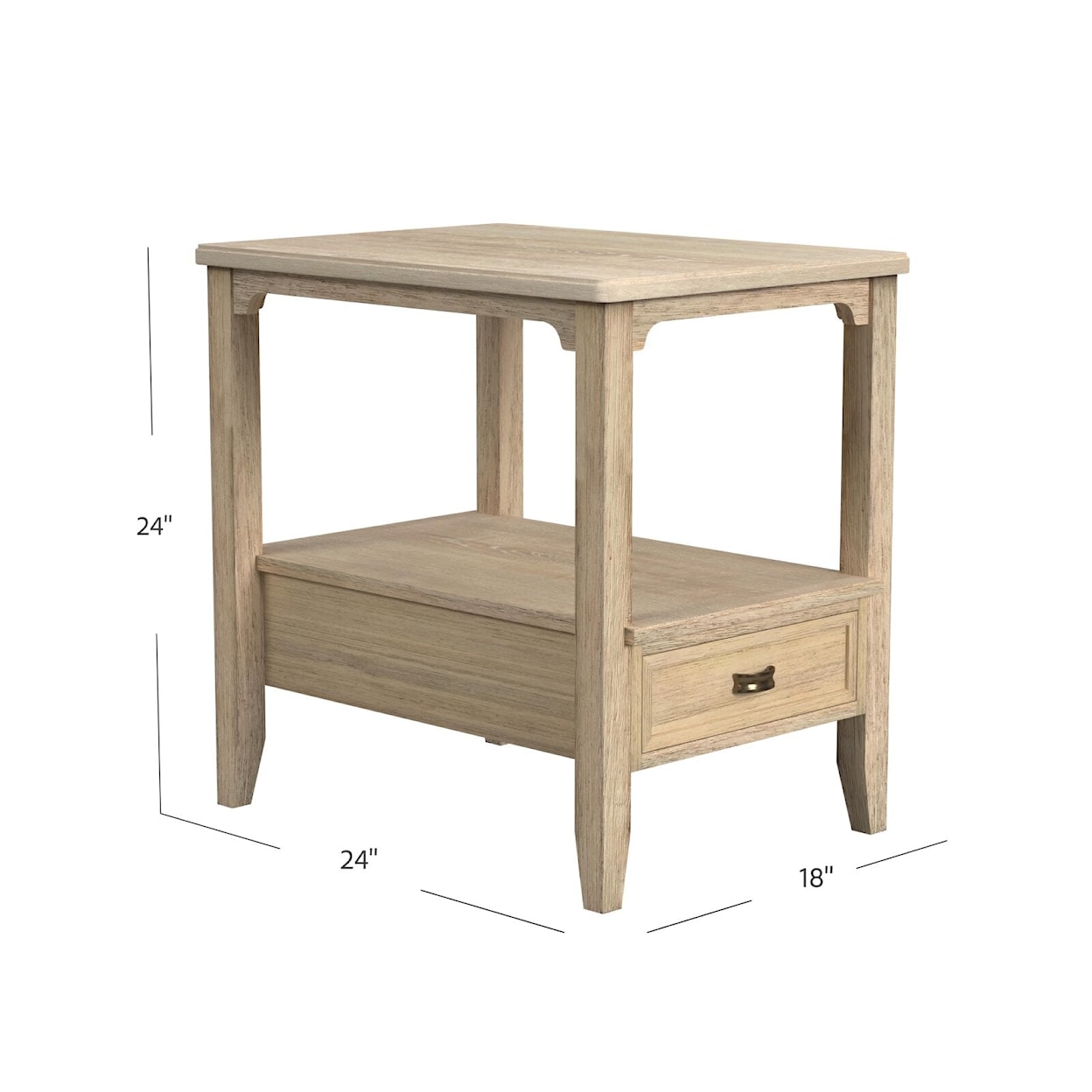 Null Furniture Chatham End Table with Low Shelf