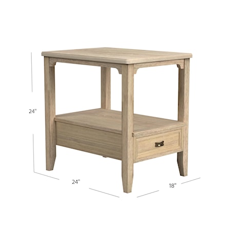 End Table with Low Shelf