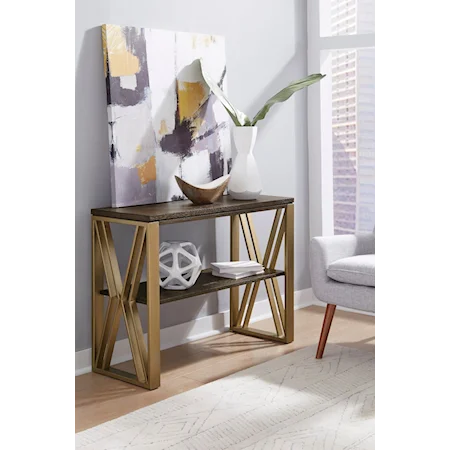 Contemporary Westchester Console Table with Shelf