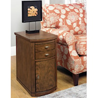 Transitional Chairside Cabinet with Outlets and USB Ports