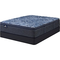 Perfect Sleeper Cobalt Calm 14.5" Medium Pillow Top Mattress Set -Twin