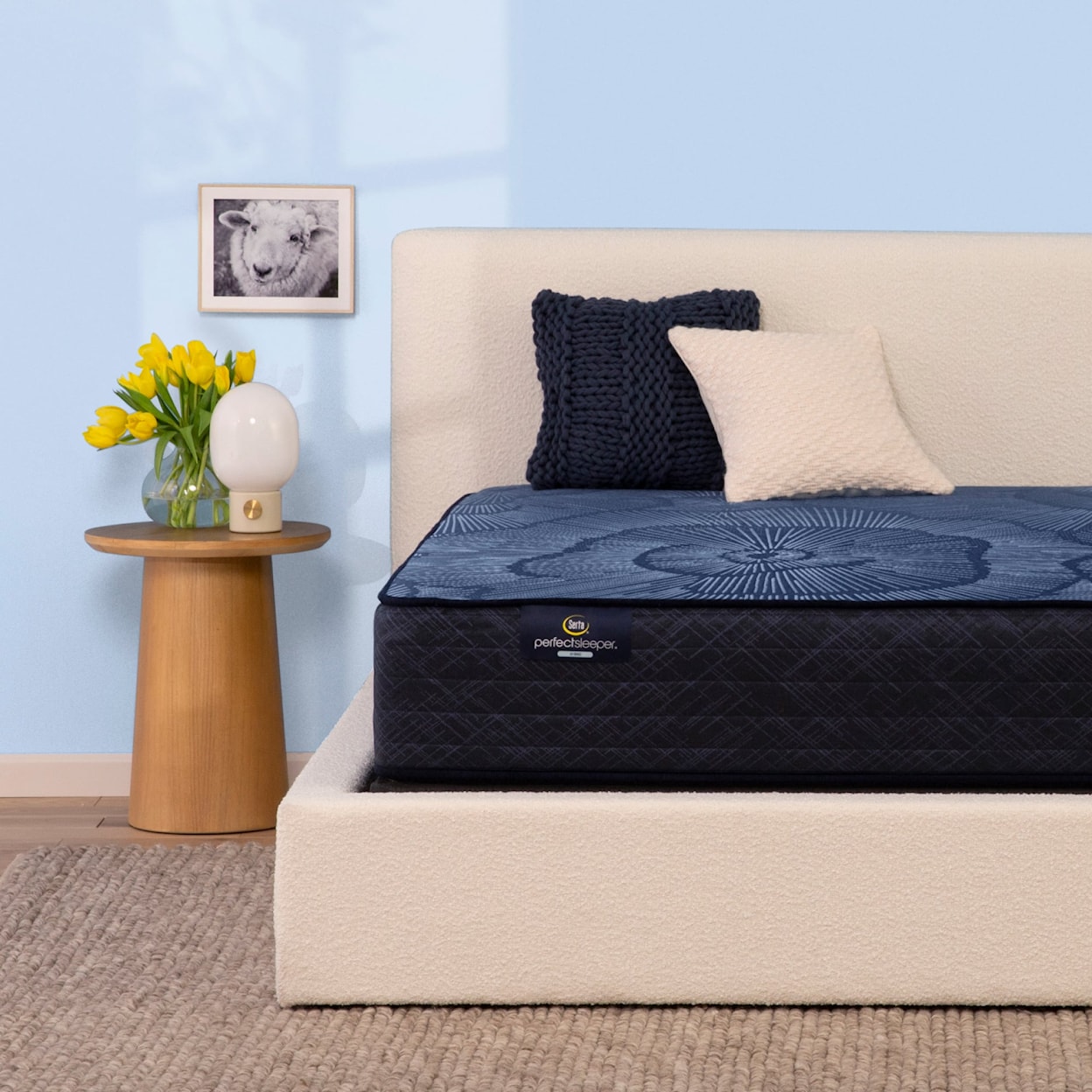 Serta Dazzling Night 12" Hybrid Firm Full Mattress Set