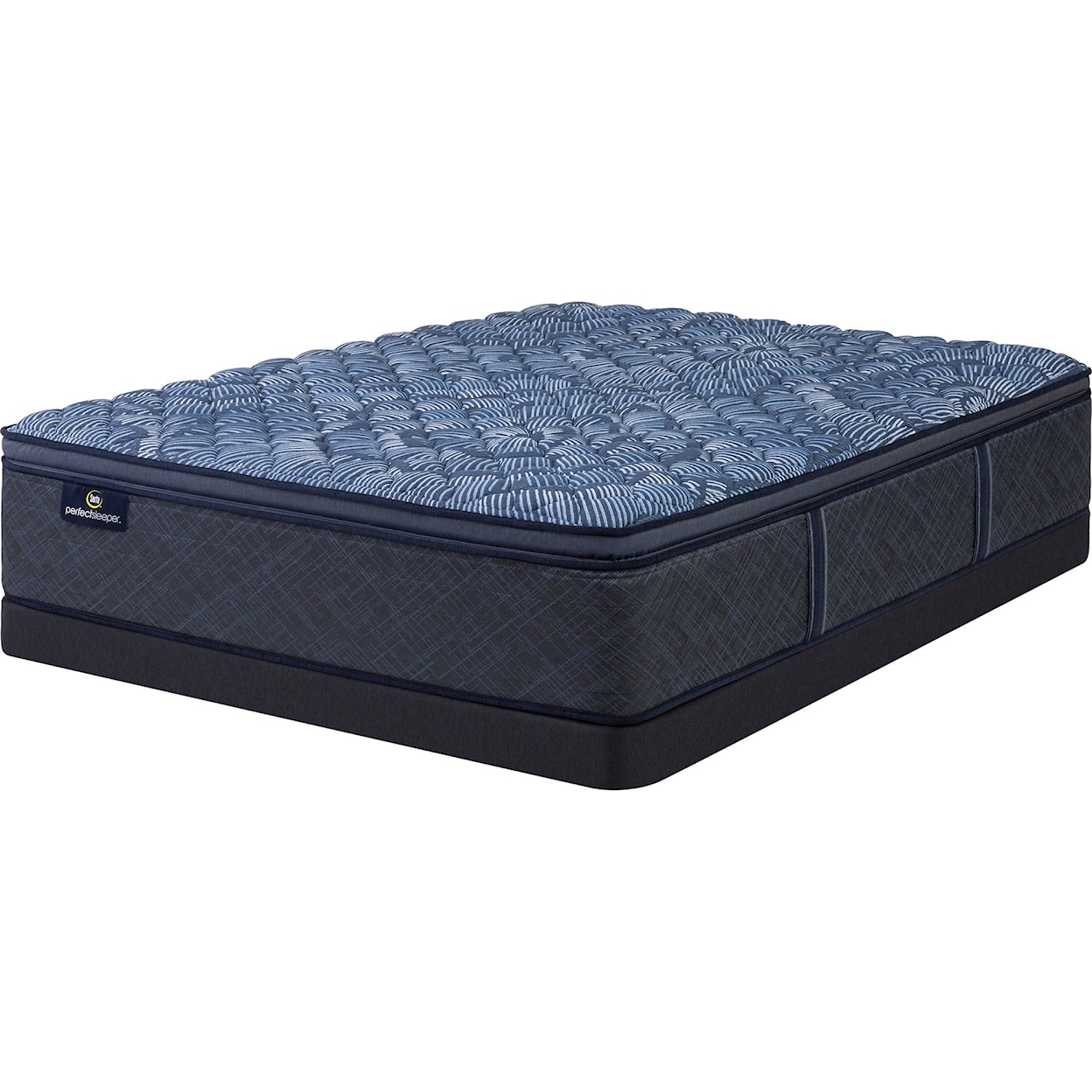 Serta Cobalt Calm 14.5" Firm Pillow Top Full Low Profile Mattress Set