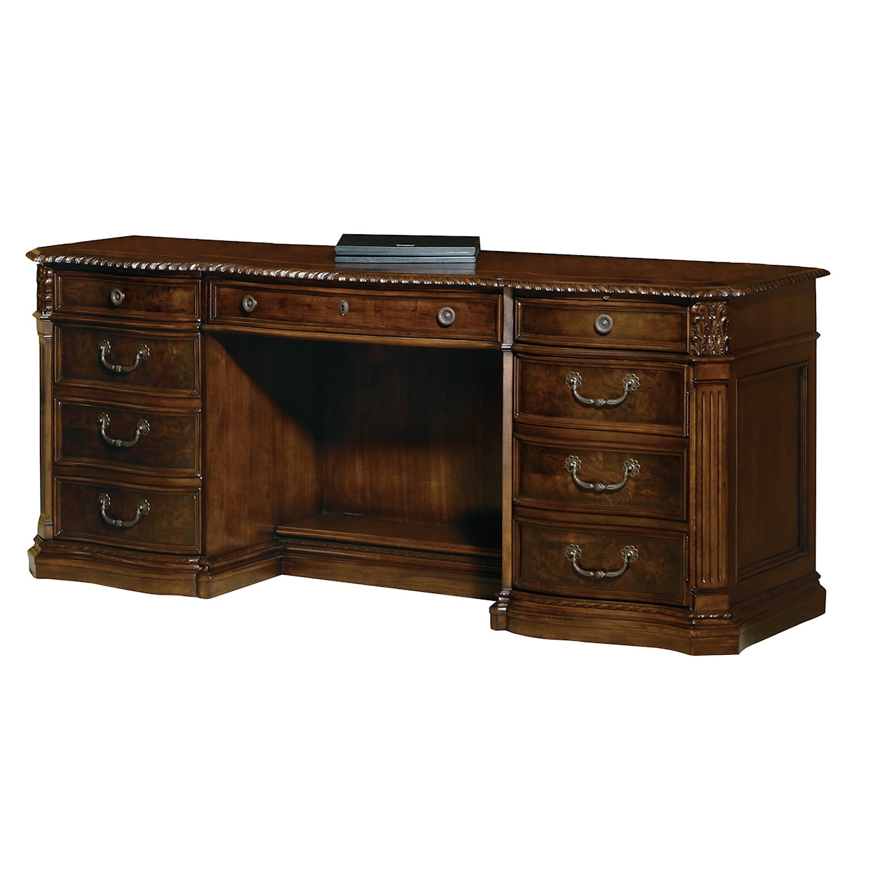 Hekman Old World Walnut Burl Executive Credenza