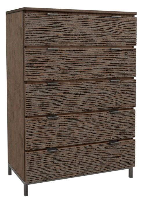 Rustic 5-Drawer Tall Bedroom Chest