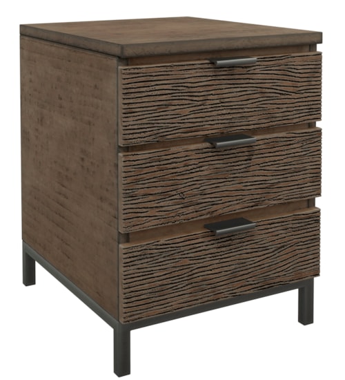 Rustic 3-Drawer Accent Chest with Solid Mango Wood