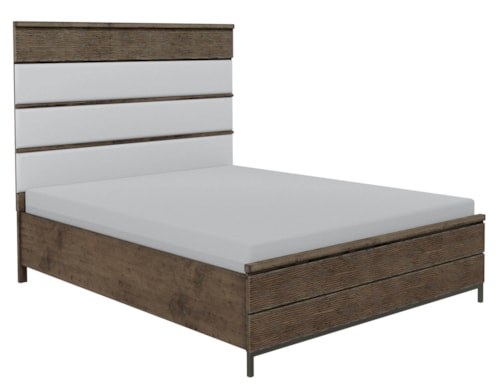 Contemporary Upholstered Panel Queen Bed
