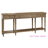 Transitional 3-Drawer Sofa Table
