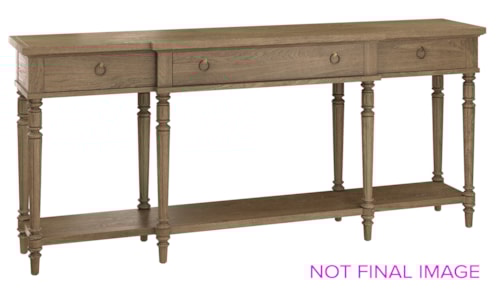 Transitional 3-Drawer Sofa Table