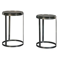 Industrial Nesting Twin Round Side Tables