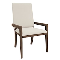 Contemporary Arm Chair with Upholstered Seat