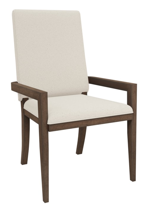 Contemporary Arm Chair with Upholstered Seat