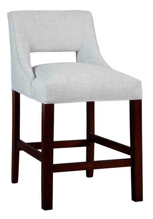 Contemporary Open Back Upholstered Counter Stool