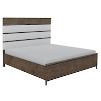 Contemporary Upholstered Panel King Bed