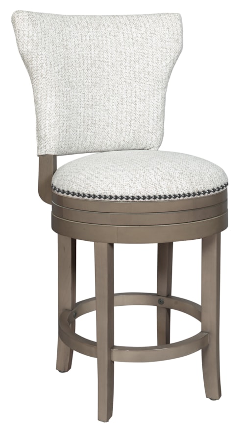 Contemporary Upholstered Swivel Counter Stool
