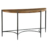 Hekman Demilune Table With Forged Legs