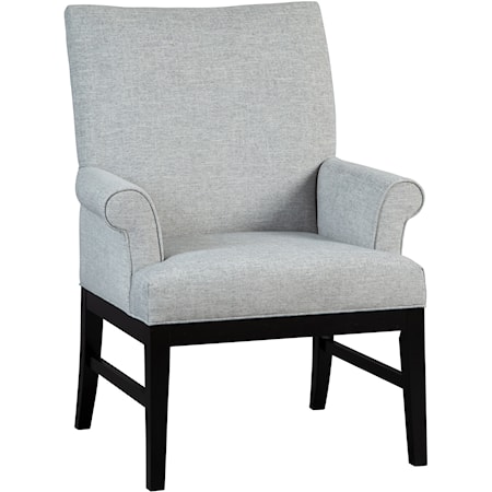 Contemporary Upholstered Accent Chair with Rolled Arms