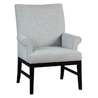 Contemporary Upholstered Accent Chair with Rolled Arms