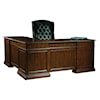 Hekman Old World Walnut Burl Executive L-shape Desk