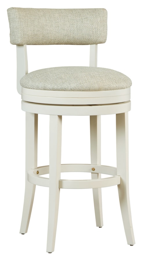 Contemporary Open Back Upholstered Swivel Barstool