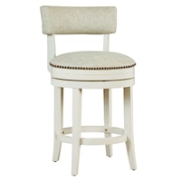 Contemporary Upholstered Swivel Counter Stool