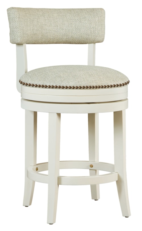 Contemporary Upholstered Swivel Counter Stool