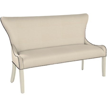 Christine Settee with Nailheads