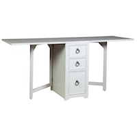 Contemporary Drop Leaf Desk with 3-Drawer Chest