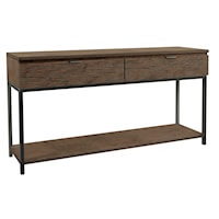 Rustic Sofa Table with 2-Drawers