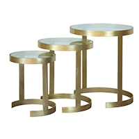 Hekman Brass Nest Of Tables