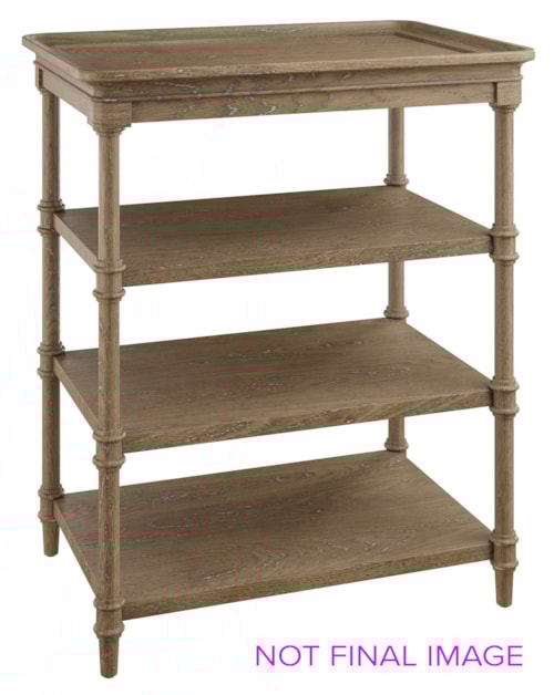 Transitional 3-Shelf End Table