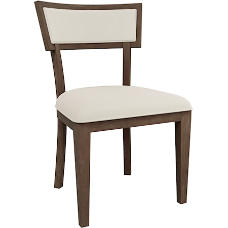 Contemporary Upholstered Side Chair with Solid Mango Wood