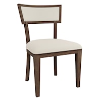 Contemporary Upholstered Side Chair with Solid Mango Wood