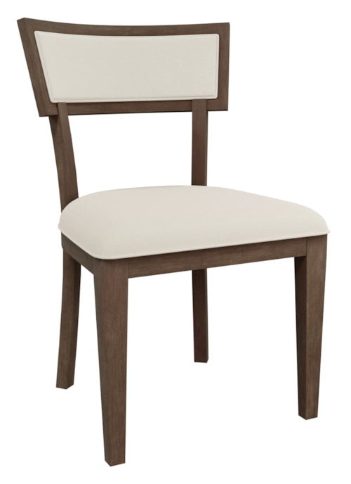 Contemporary Upholstered Side Chair with Solid Mango Wood