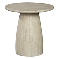 Contemporary End Table with Conical Pedestal Base