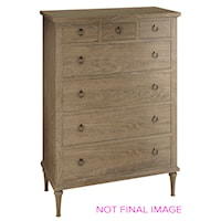 Transitional Tall 7-Drawer Bedroom Drawer Chest