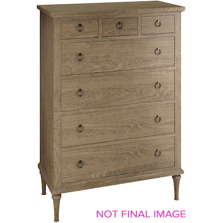 Transitional Tall 7-Drawer Bedroom Drawer Chest
