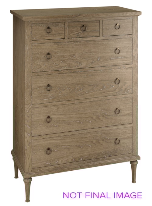 Transitional Tall 7-Drawer Bedroom Drawer Chest