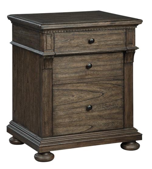 Two Drawer Wooden File Cabinet