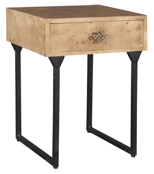 Contemporary Chairside Box End Table